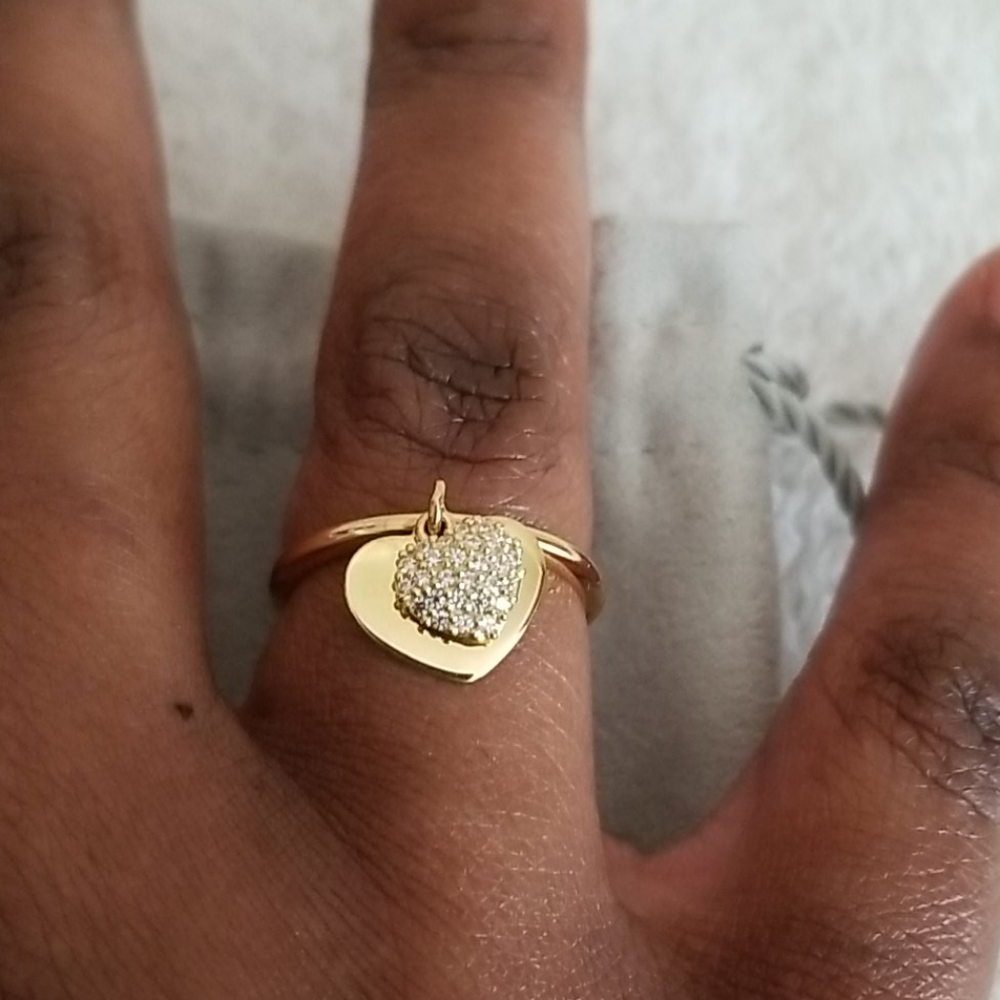 New Michael Kors Love Pave Heart Ring - Picture 6 of 6